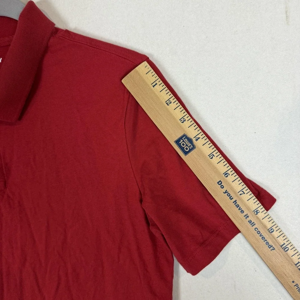 Old Navy Polo Shirt Boys 18 Red Uniform Jersey Knit Short Sleeve Schoolwear